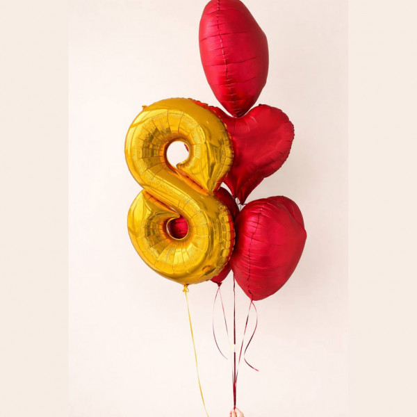 Композиция из шаров на 8 лет